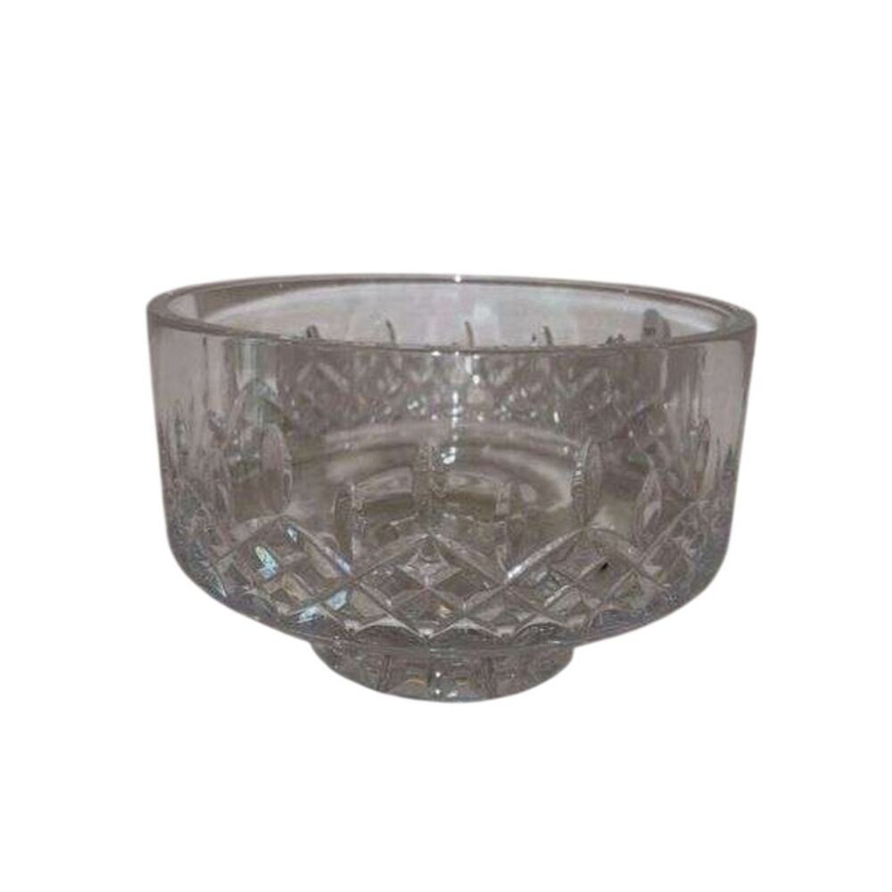 Waterford Cut Crystal Lismore Footed Centerpiece Bowl 8" Diameter X 5-1/4" Tall